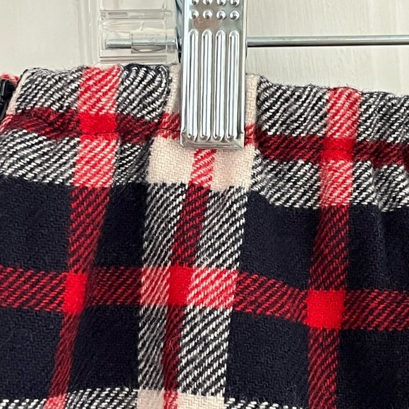 TALBOTS Red Navy White Plaid Wool Blend Skirt Size 18W Petite Holiday Festive - Picture 7 of 12